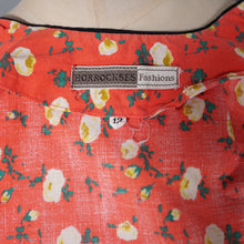 Load image into Gallery viewer, 50s LIGHT RED FLORAL HORROCKSES COTTON SUN DRESS AND BOLERO - XS
