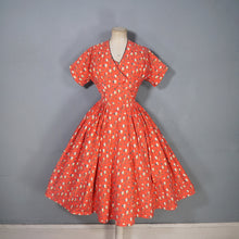 Load image into Gallery viewer, 50s LIGHT RED FLORAL HORROCKSES COTTON SUN DRESS AND BOLERO - XS
