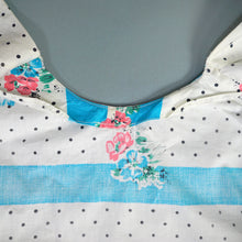 Load image into Gallery viewer, 50s 60s TURQUOISE AND WHITE FLORAL SKIRT AND BOLERO DRESS SET - S