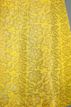 Load image into Gallery viewer, 60s SHIMMERY METALLIC SILVER AND YELLOW EMPIRE BUST DRESS - S-M