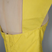 Load image into Gallery viewer, 50s FLORELLE PARIS BRIGHT YELLOW BONED BUSTIER SUN TOP - L