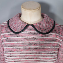 Load image into Gallery viewer, 70S STREILITZ PINK STRIPE KNITTED PETER PAN COLLAR DRESS - S