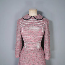 Load image into Gallery viewer, 70S STREILITZ PINK STRIPE KNITTED PETER PAN COLLAR DRESS - S