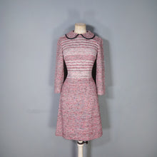 Load image into Gallery viewer, 70S STREILITZ PINK STRIPE KNITTED PETER PAN COLLAR DRESS - S