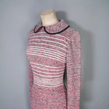 Load image into Gallery viewer, 70S STREILITZ PINK STRIPE KNITTED PETER PAN COLLAR DRESS - S