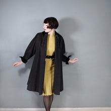 Load image into Gallery viewer, 50s FREISS ORIGINAL DARK GREY MOHAIR WOOL AND VELVET  SWING  COAT