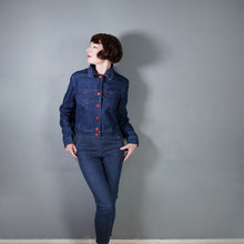 Load image into Gallery viewer, VINTAGE REVERSIBLE DENIM AND RED PLAID CROPPED LIGHTWEIGHT JACKET - M