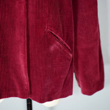 Load image into Gallery viewer, 40s RICH WINE COLOURED JUMBO CORD CORDUROY SWING COAT / JACKET - M