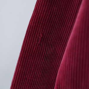 40s RICH WINE COLOURED JUMBO CORD CORDUROY SWING COAT / JACKET - M
