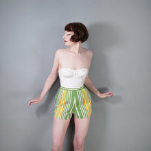 Load image into Gallery viewer, 50s 60s ST MICHAEL STRAPLESS WHITE SUN TOP / BONED BUSTIER - XS