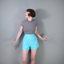 Load image into Gallery viewer, 50s 60s MINT PASTEL BLUE HIGH WAISTED SHORT SHORTS - 27.5"