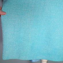 Load image into Gallery viewer, 60s DAPHNE RAVEN PASTEL BLUE COCOON COAT WITH FUR TRIM CUFFS - S-M