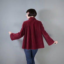 Load image into Gallery viewer, 40s RICH WINE COLOURED JUMBO CORD CORDUROY SWING COAT / JACKET - M