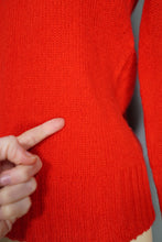 Load image into Gallery viewer, 70s PURE SHETLAND WOOL RED FAIRISLE CHRISTMAS JUMPER - S