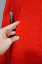 Load image into Gallery viewer, 70s PURE SHETLAND WOOL RED FAIRISLE CHRISTMAS JUMPER - S