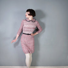 Load image into Gallery viewer, 70S STREILITZ PINK STRIPE KNITTED PETER PAN COLLAR DRESS - S