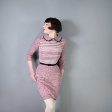 Load image into Gallery viewer, 70S STREILITZ PINK STRIPE KNITTED PETER PAN COLLAR DRESS - S