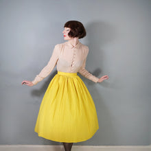 Load image into Gallery viewer, 50s 60s FESPA FASHIONS BRIGHT YELLOW PLEATED FULL SKIRT - 26"