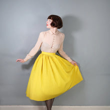 Load image into Gallery viewer, 50s 60s FESPA FASHIONS BRIGHT YELLOW PLEATED FULL SKIRT - 26"