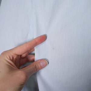 50s 60s PASTEL BLUE BRODERIE ANGLAISE COTTON DAY DRESS - S-M