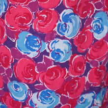 Load image into Gallery viewer, 60s BRIGHT PINK FLORAL DRESS WITH REMOVABLE COLLAR - XS-S