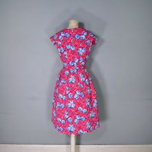 Load image into Gallery viewer, 60s BRIGHT PINK FLORAL DRESS WITH REMOVABLE COLLAR - XS-S