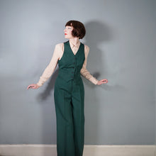 Load image into Gallery viewer, 70s DARK GREEN 3 PIECE DECO STYLE SUIT WITH WIDE LEGS - M