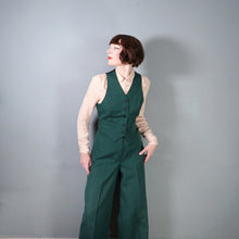 Load image into Gallery viewer, 70s DARK GREEN 3 PIECE DECO STYLE SUIT WITH WIDE LEGS - M