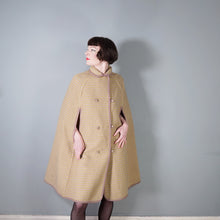 Load image into Gallery viewer, 70s WETHERALL REVERSIBLE WOOL CAPE IN PLAID AND BOLD YELLOW - S-M