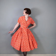 Load image into Gallery viewer, 50s LIGHT RED FLORAL HORROCKSES COTTON SUN DRESS AND BOLERO - XS