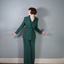 Load image into Gallery viewer, 70s DARK GREEN 3 PIECE DECO STYLE SUIT WITH WIDE LEGS - M