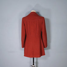 Load image into Gallery viewer, 60s ITALIAN MADE DARK RUSSET RED FITTED WOOL JACKET WITH BIG LAPEL - S-M