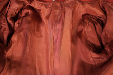 Load image into Gallery viewer, 60s ITALIAN MADE DARK RUSSET RED FITTED WOOL JACKET WITH BIG LAPEL - S-M