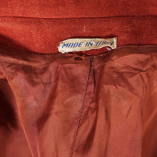 Load image into Gallery viewer, 60s ITALIAN MADE DARK RUSSET RED FITTED WOOL JACKET WITH BIG LAPEL - S-M
