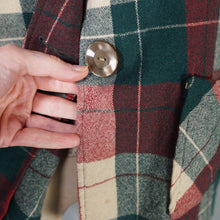 Load image into Gallery viewer, 50s HAROLDS SPORTSWEAR RED GREEN AND CREAM PLAID 49ER WOOL JACKET - M-L