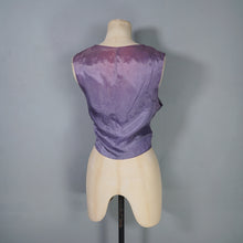 Load image into Gallery viewer, 70s DUSKY BLUE PINSTRIPE FITTED 3 PIECE SKIRT SUIT - S