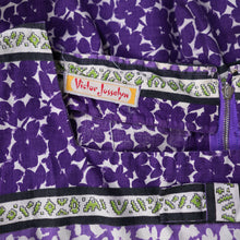 Load image into Gallery viewer, 50s VICTOR JOSSELYN PURPLE PRINT FULL SKIRTED COTTON DAY DRESS - S