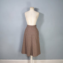 Load image into Gallery viewer, 70s DOES 40s BROWN HOUNDSTOOTH TWEED 2 PIECE SKIRT SUIT - S