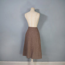 Load image into Gallery viewer, 70s DOES 40s BROWN HOUNDSTOOTH TWEED 2 PIECE SKIRT SUIT - S