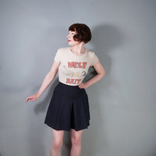 Load image into Gallery viewer, 40s PLEATED SPORTY MIDNIGHT BLUE/BLACK CULOTTE SHORTS - 27.5-28"