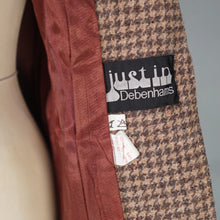 Load image into Gallery viewer, 70s DOES 40s BROWN HOUNDSTOOTH TWEED 2 PIECE SKIRT SUIT - S