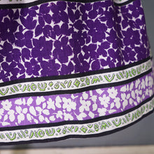 Load image into Gallery viewer, 50s VICTOR JOSSELYN PURPLE PRINT FULL SKIRTED COTTON DAY DRESS - S