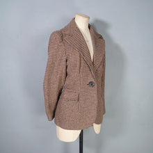Load image into Gallery viewer, 70s DOES 40s BROWN HOUNDSTOOTH TWEED 2 PIECE SKIRT SUIT - S
