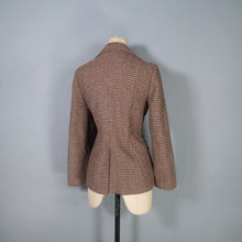 Load image into Gallery viewer, 70s DOES 40s BROWN HOUNDSTOOTH TWEED 2 PIECE SKIRT SUIT - S