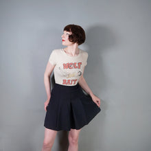 Load image into Gallery viewer, 40s PLEATED SPORTY MIDNIGHT BLUE/BLACK CULOTTE SHORTS - 27.5-28"