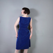 Load image into Gallery viewer, 60s RICHARD SHOPS ROYAL BLUE VELVET COCKTAIL DRESS - XS-S