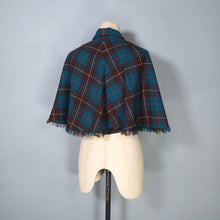 Load image into Gallery viewer, 40s SUZANNE DARK GREEN PLAID CAPE STYLE WAISTCOAT - S-M