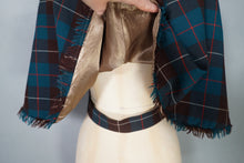 Load image into Gallery viewer, 40s SUZANNE DARK GREEN PLAID CAPE STYLE WAISTCOAT - S-M