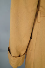 Load image into Gallery viewer, 40s "FERNPROOF" CAMEL COLOURED WOOL TRENCH STYLE COAT - S-M