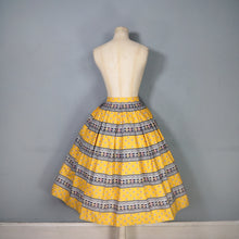 Load image into Gallery viewer, 50s "FASHION SPORT" LIGHT ORANGE PRINTED FULL COTTON SKIRT - 25"